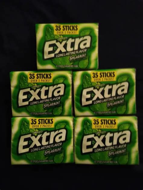 6 Set Extra Gum Spearmint Sugarfree Chewing Gum Mega Pack 35 Sticks 19