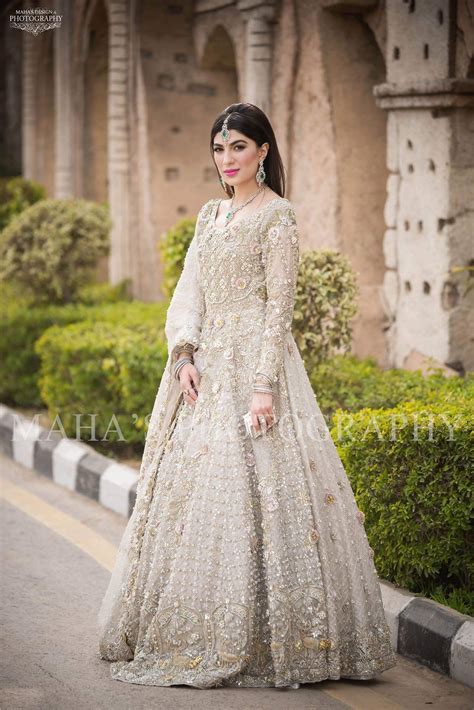 Heavy Beaded White Pakistani Gown Pakistani Formal Dresses Pakistani