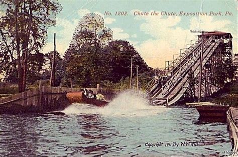 Chute The Chutes Was A Popular Thrill Ride At The Park In The 1910s