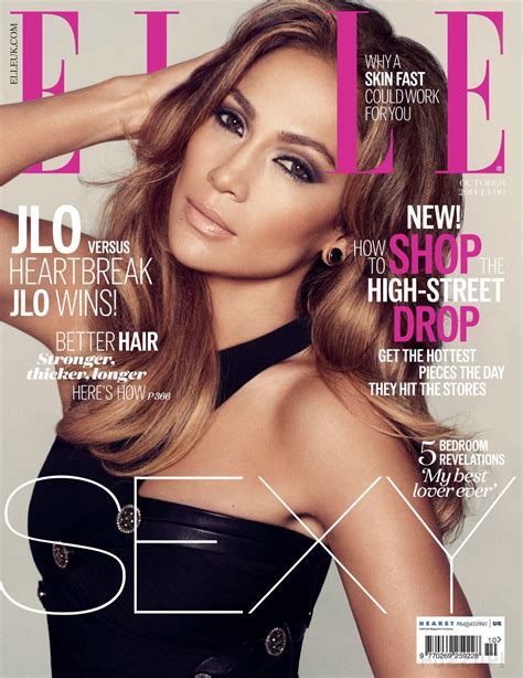 Jennifer Lopez On The Cover Of Elle Magazine October 2014 Issue