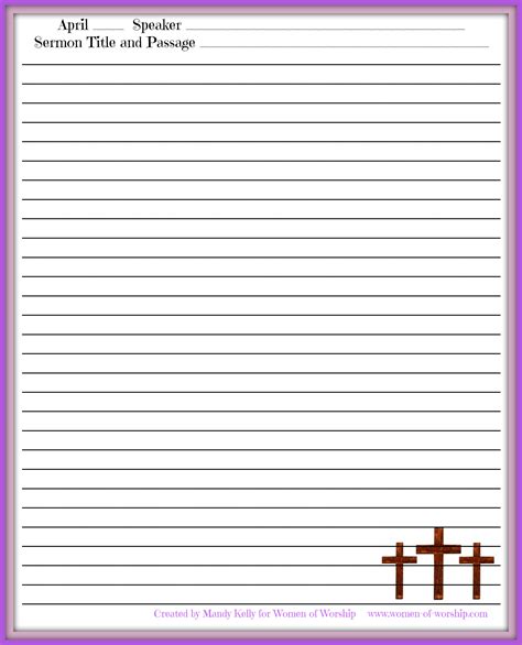 5 Best Images Of Blank Sermon Notes Printables Blank Cornell Notes