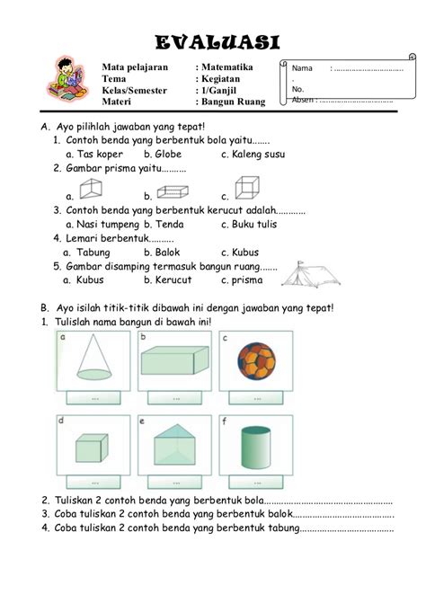 Berikut contoh soal bangun ruang yang untuk latihan. 10+ Contoh Soal Matematika Bangun Ruang Kelas 5 Sd ...