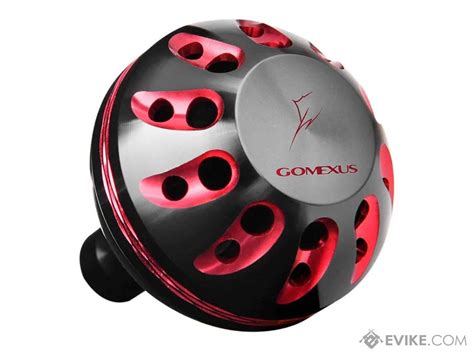 Gomexus Round Power Knob For Spinning Reel Color Black Red 35mm