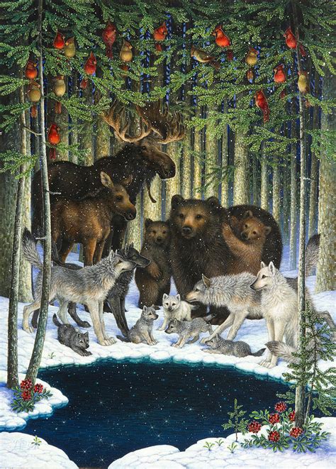 Christmas Gathering Painting By Lynn Bywaters