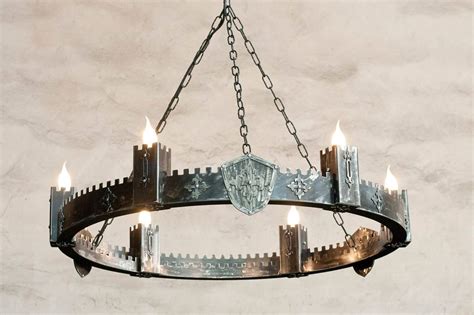 Castle Style Chandelier Lightinglarge Ancient Medieval Iron Etsy