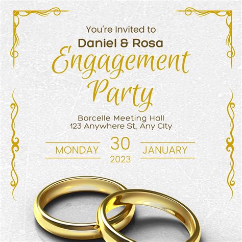 Engagement Invitation Card Ar