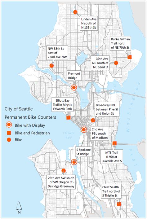 Seattle Bike Map Color 2018