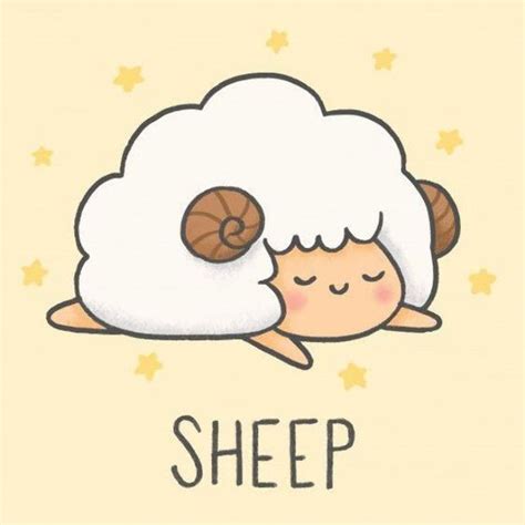 Cute Sheep Cartoon Hand Drawn Style Cute Cartoon Drawings Sheep