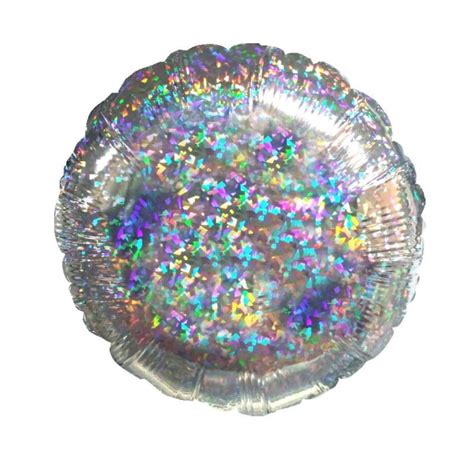 18 Holographic Round Foil Balloons