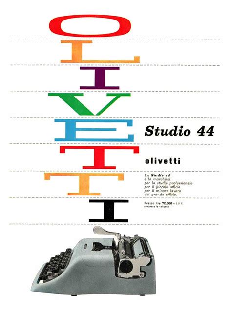 Olivetti Studio 44 Poster Designed By Giovanni Pintori For Flickr