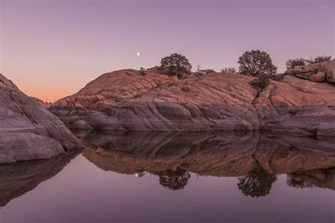 Moonrise Reflection Stock Photo Download Image Now Arizona Beauty