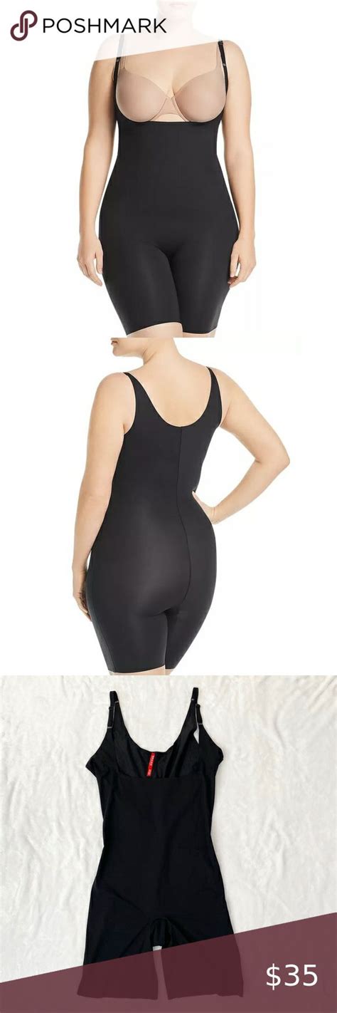 Spanx Thinstincts Open Bust Mid Thigh Bodysuit Bodysuit Fashion