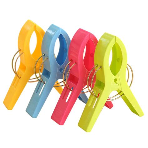 pack of 8 large bright colour creative plastic clothes pegs laundry hanging clothes pins beach
