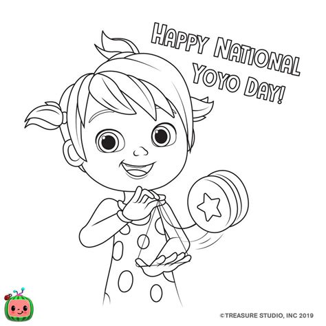 Cocomelon Coloring Pages Yoyo Day