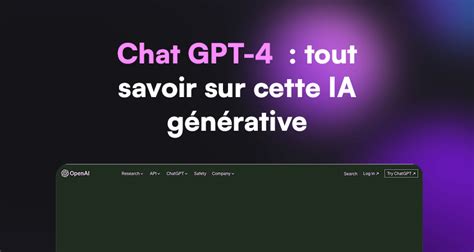 Chat GPT 4 tout savoir sur cette IA générative Promptfacile fr