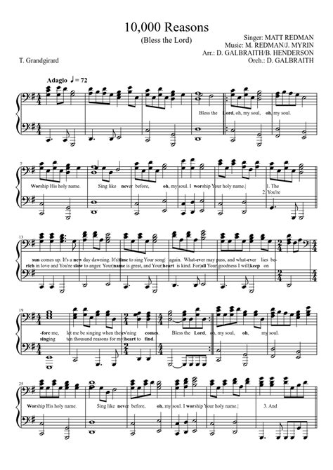 10000 Reasons Sheet Music For Piano Download Free In Pdf Or Midi