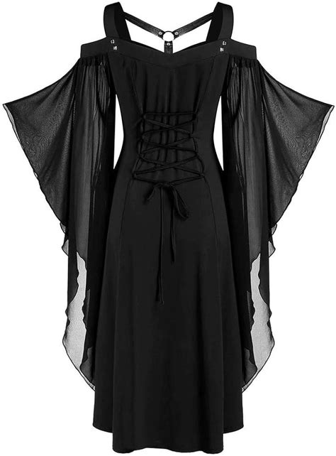 plus size gothic dresses for women special occasion dark in love ruffle sleeves off shoulder