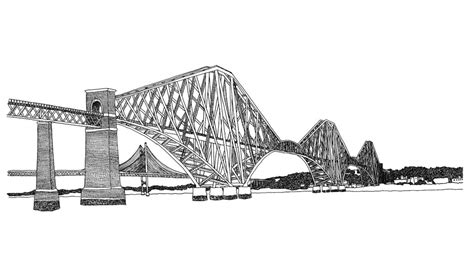 Forth Bridge Edinburgh Scotland Pen Drawing By Micha Flickr