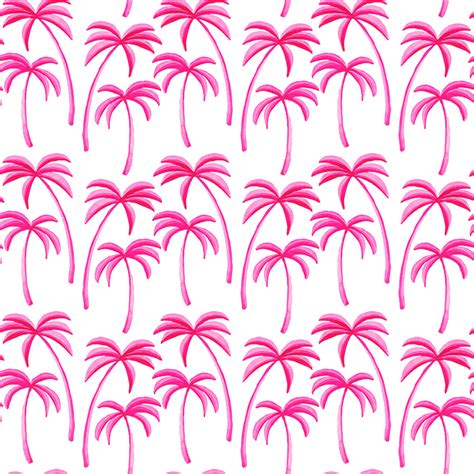 Repeating Palm Tree Pattern — Brown Paper Bunny Studio