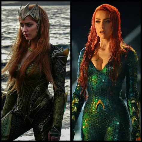 Two Pictures Of The Same Woman In Different Costumes One With Red Hair