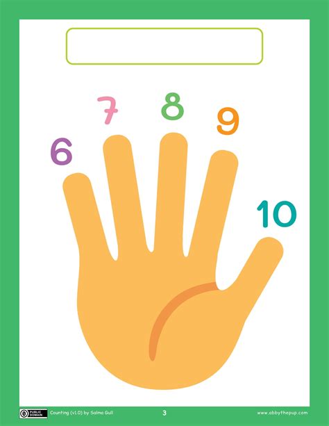 Count Your Fingers From To Free Printable Puzzle Games