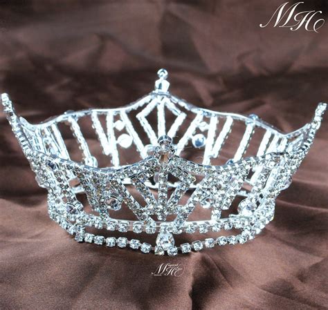 Miss America Pageant Crown Rhinestones 3 Tiara Bridal Wedding Prom