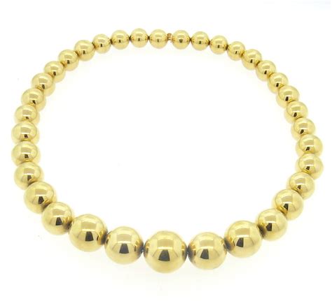 Antique Gold Ball Bead Necklace At 1stDibs Antique Gold Bead Necklace