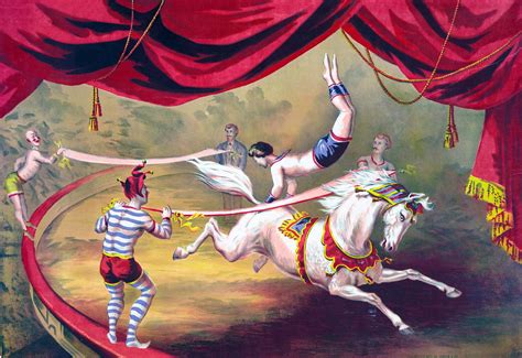 Victorian Circus Poster Vintage Circus Image Acrobatics On Circus
