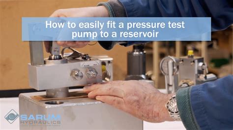 How To Easily Fit A Hydraulic Pressure Test Pump To A Hydraulic Fluid