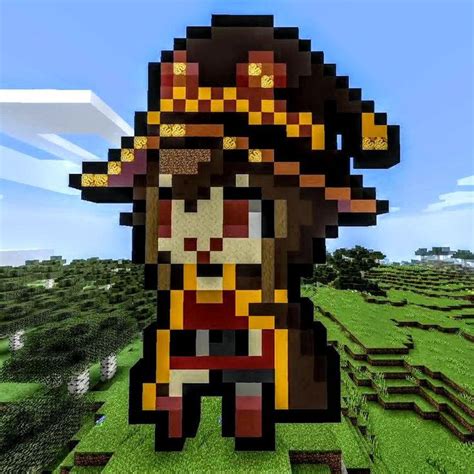 Learn to create pixel art. I Built A Megumin Pixel Art In Minecraft And Thought You ...