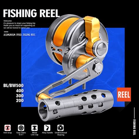New Sunlure Trolling Reel Aluminum Cnc Machined Series Fishing