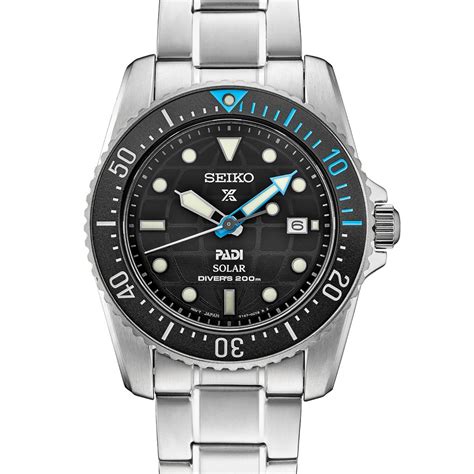 Seiko 38mm Prospex Padi Edition Solar Dive Watch With Stainless Steel