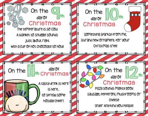 12 Days Of Christmas Free Cards — Keeping My Kiddo Busy 12 Days Of
