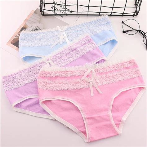 3pcs New Underwear Women Sexy Panties Cotton Panty Print Briefs Tanga