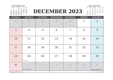December 2023 Calendar Free Printable Calendar Download Printable