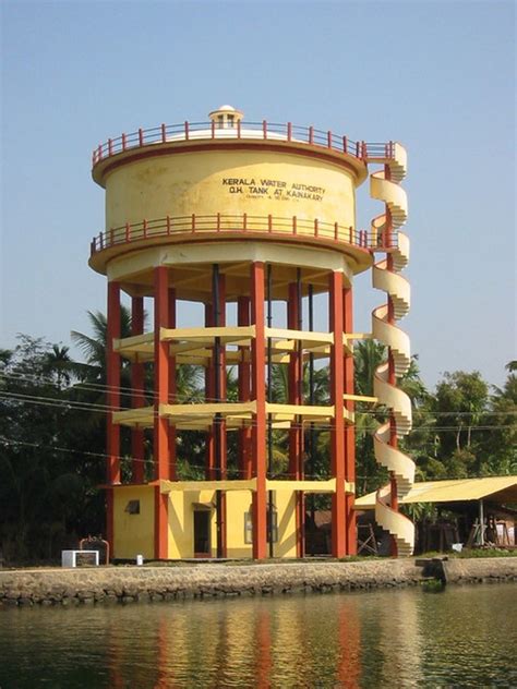 Colorful Water Tower In 2020 Water Tower Tower Spiral Staircase