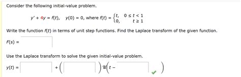 Solved Consider The Following Initial Value Problem Y 4y