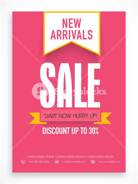 New Arrivals Sale Poster Banner Or Flyer Design With Discount Offer