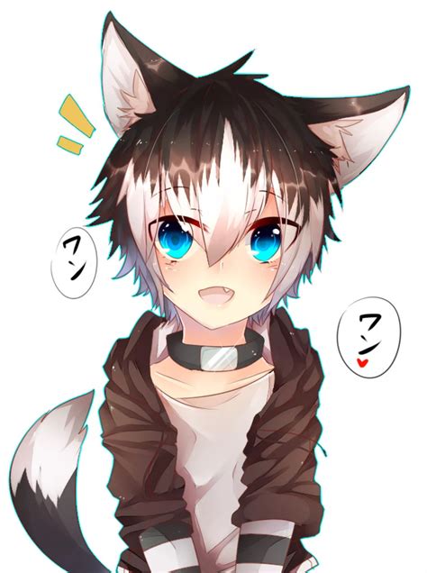Small Wolf Boy With Brown Hair Anime Cat Boy Wolf Boy Anime Anime Neko