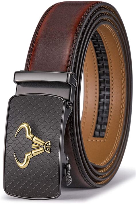 Mens Beltbulliant Brand Ratchet Belt Of Genuine Leather For Men Dress