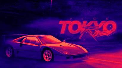 80s Retro Tokyo Wallpapers Background Vice Rose