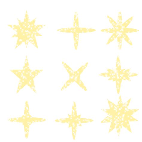 Sparkling Stars Clipart Vector Nine Sparkling Star Sky Night