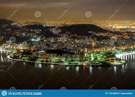 Panoramic View Of Rio De Janeiro Brazil Landscape Corcovado Moutain