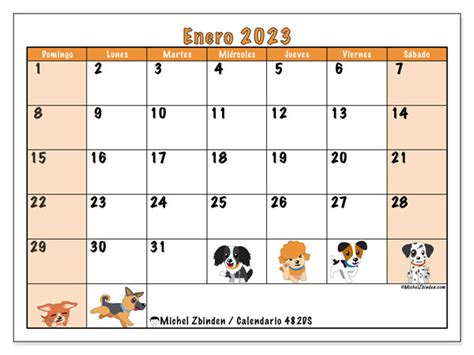 Calendarios Enero Michel Zbinden PE