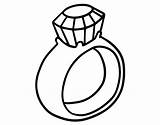 Ring Coloring Diamond Engagement Coloringcrew sketch template