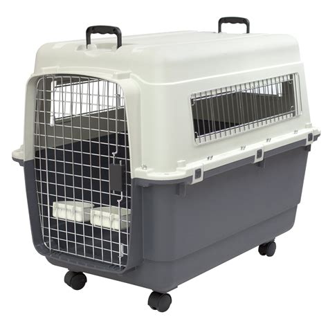 Kennels Direct Premium Plastic Dog Kennel And Travel Crate Gray X