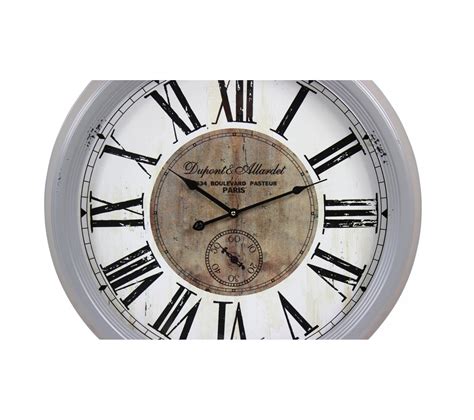 Horloge Ancienne Murale Dupont Et Allardet Métal Gris 62cm Horloge