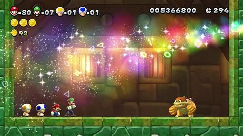 New Super Mario Bros U All Bosses 4 Players Vídeo Dailymotion