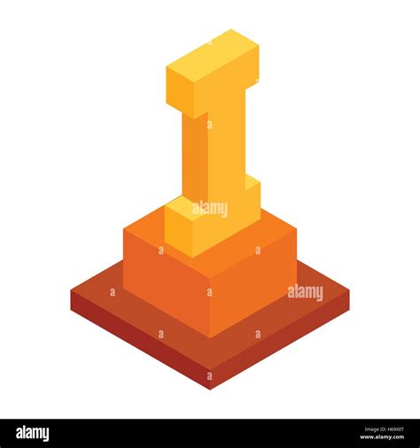 First Place Isometric 3d Icon Stock Vector Image And Art Alamy