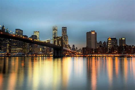 Hd Wallpaper East River New York City Nyc Usa Brooklyn Bridge